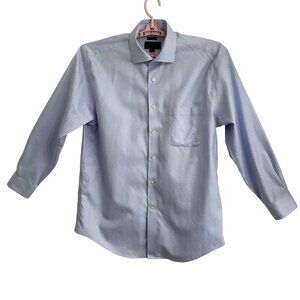 Mens JOS A. Bank Reserve No Wrinkle Shirt Blue 16.5/34 100% Egyptian Cotton